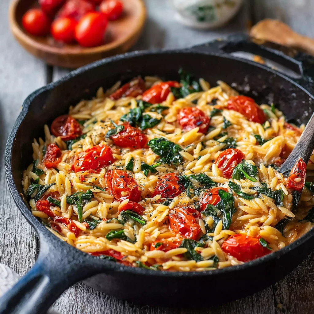 Cheesy Baked Orzo with Vegetables: A Comforting One-Dish Meal