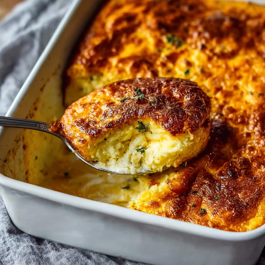 Classic Diner Cheater Cheese Soufflé