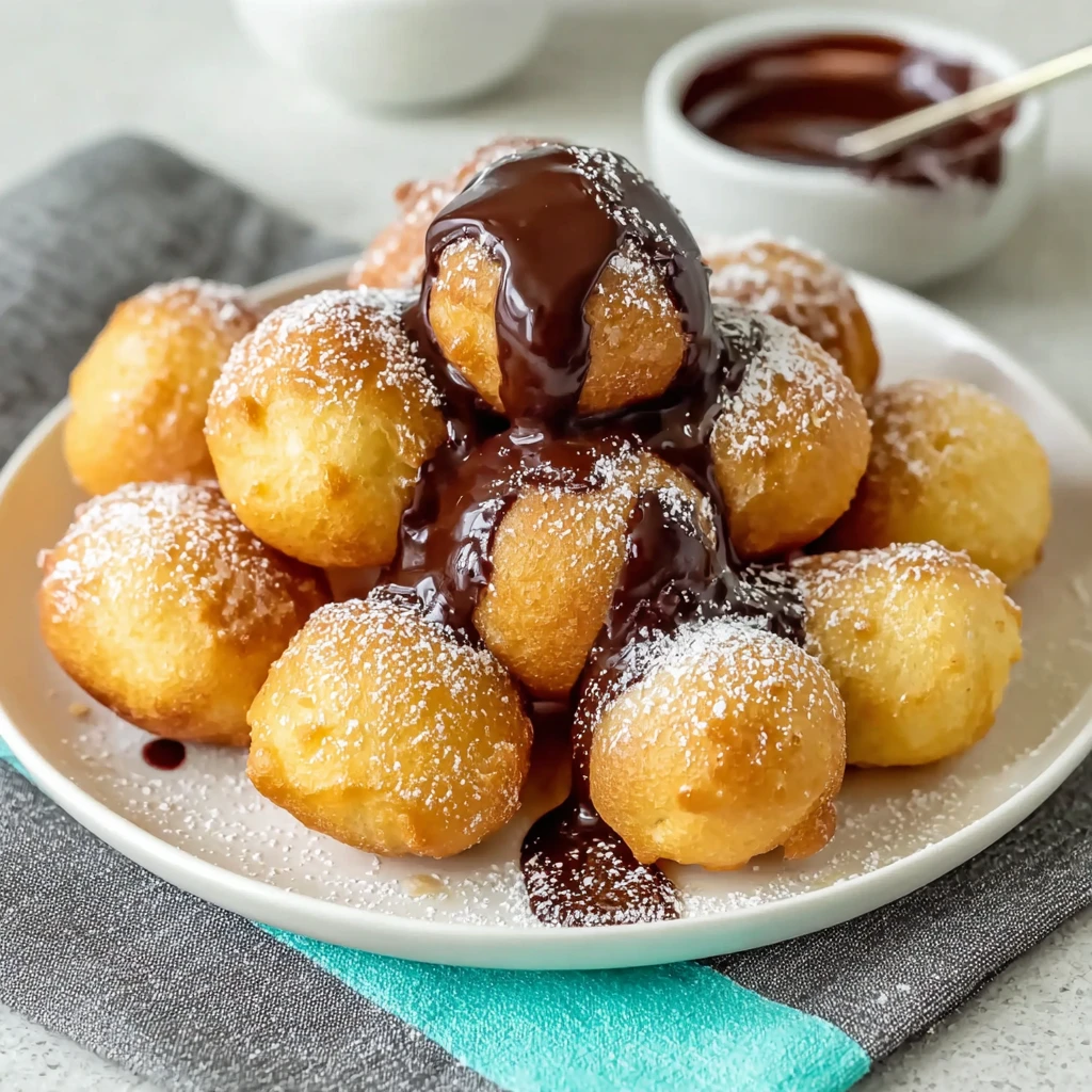 Delicious Buñuelos with Warm Chocolate Sauce to Indulge Your Sweet Cravings