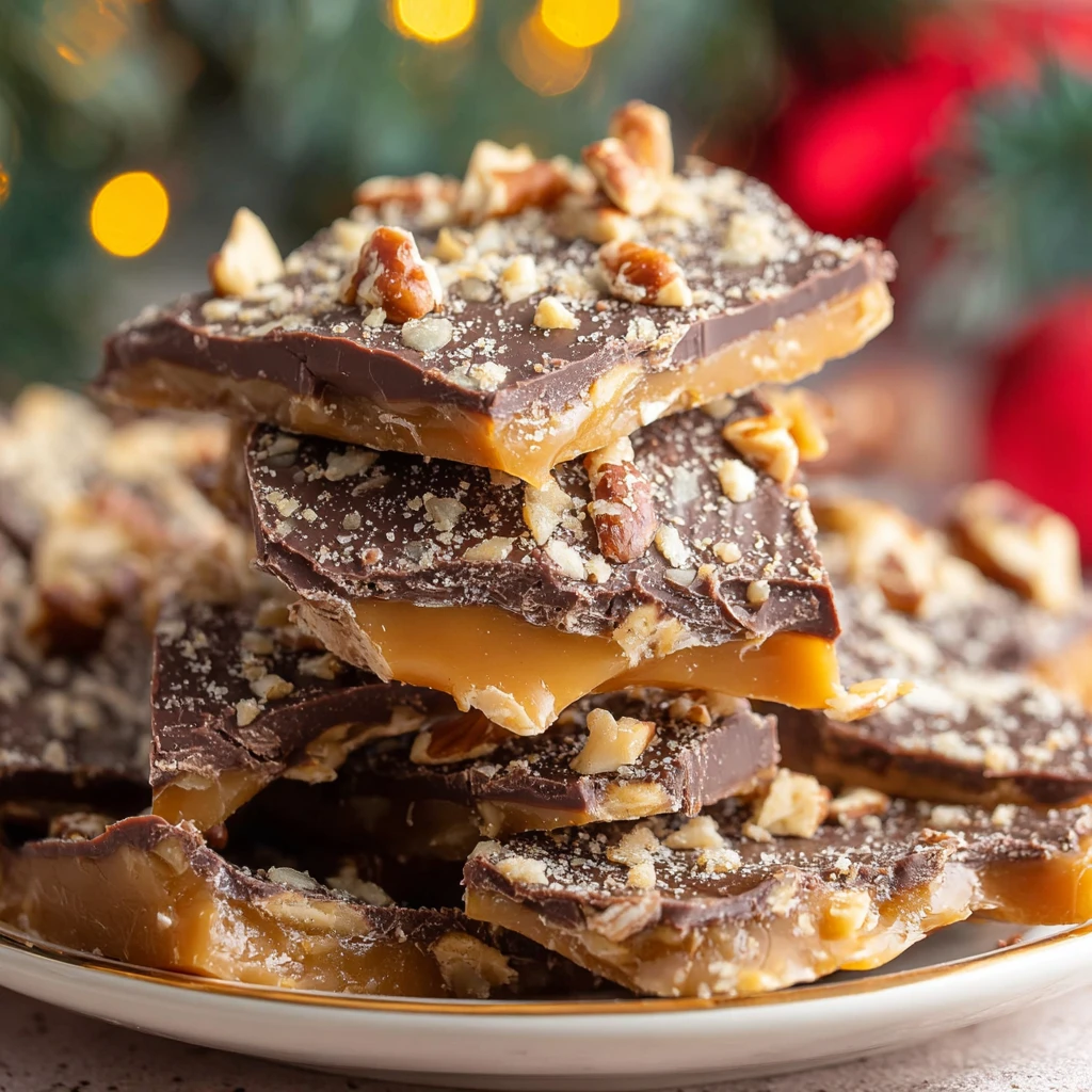 English Toffee (Best Old-Fashioned Homemade Toffee Recipe for Christmas)