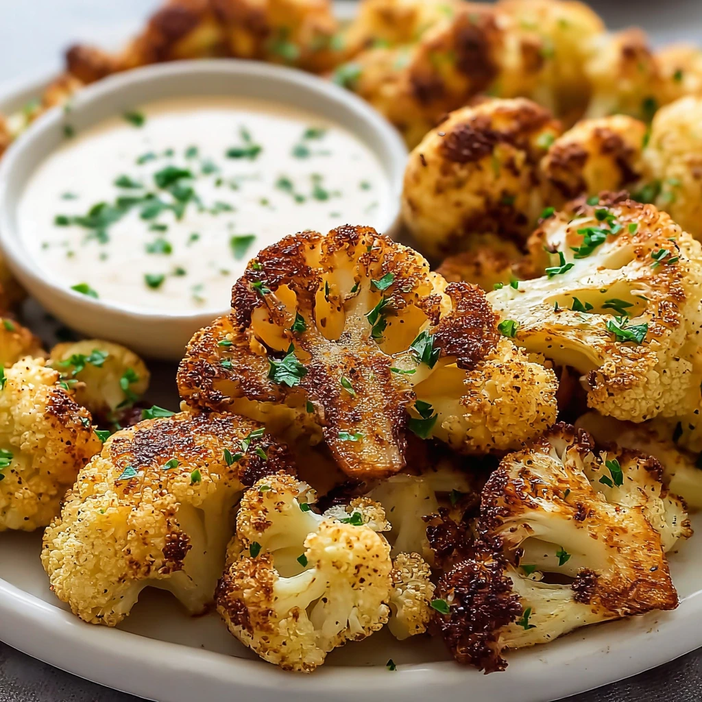 Irresistible Roasted Cauliflower Bites with Spicy Aioli