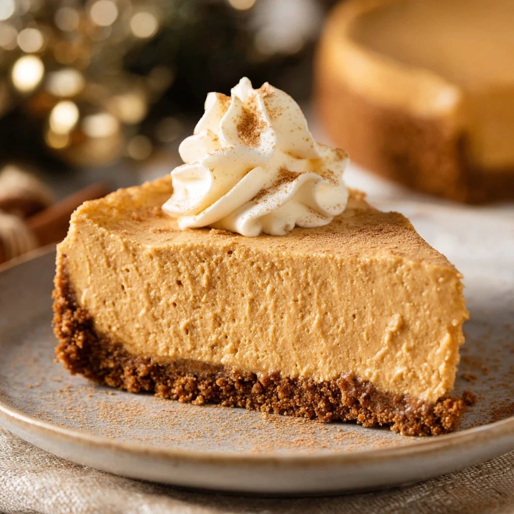 No Bake Gingerbread Cheesecake (Creamy Make-Ahead Christmas Dessert)