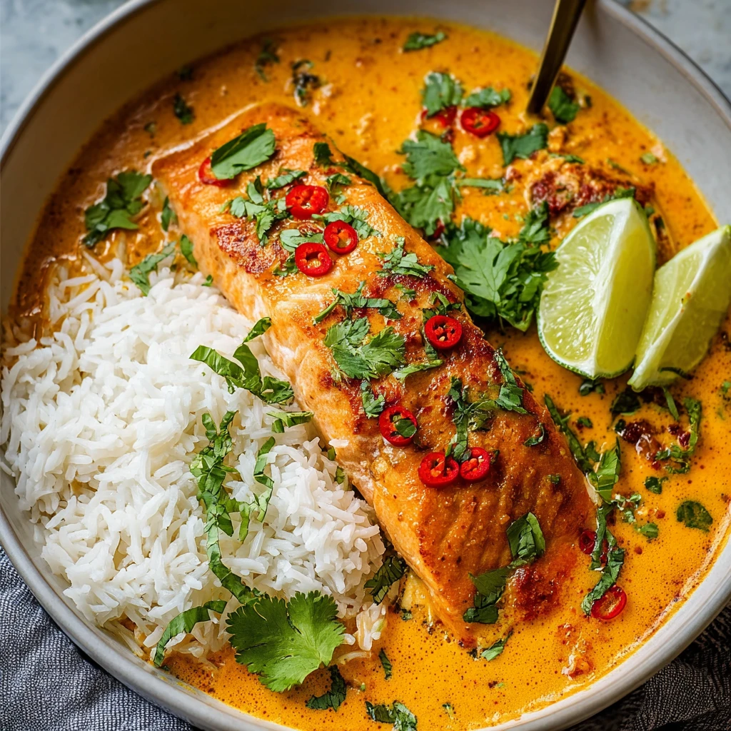 30 Minute Coconut Thai Salmon Curry for Stress-Free Dinners