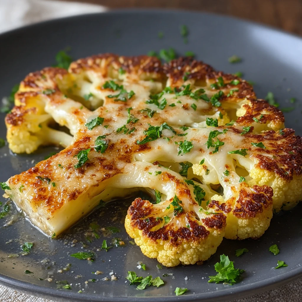 Cheesy cauliflower steaks