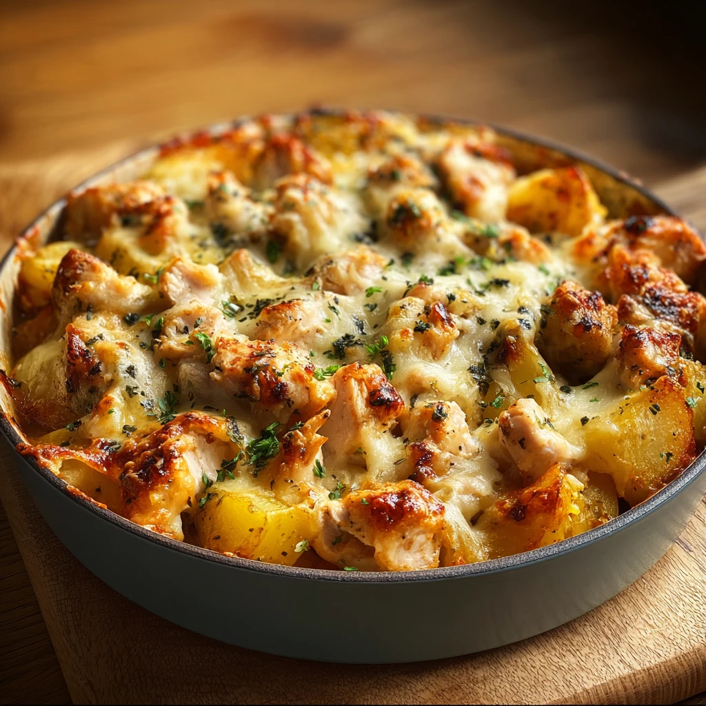 Cheesy Chicken Potato Bake