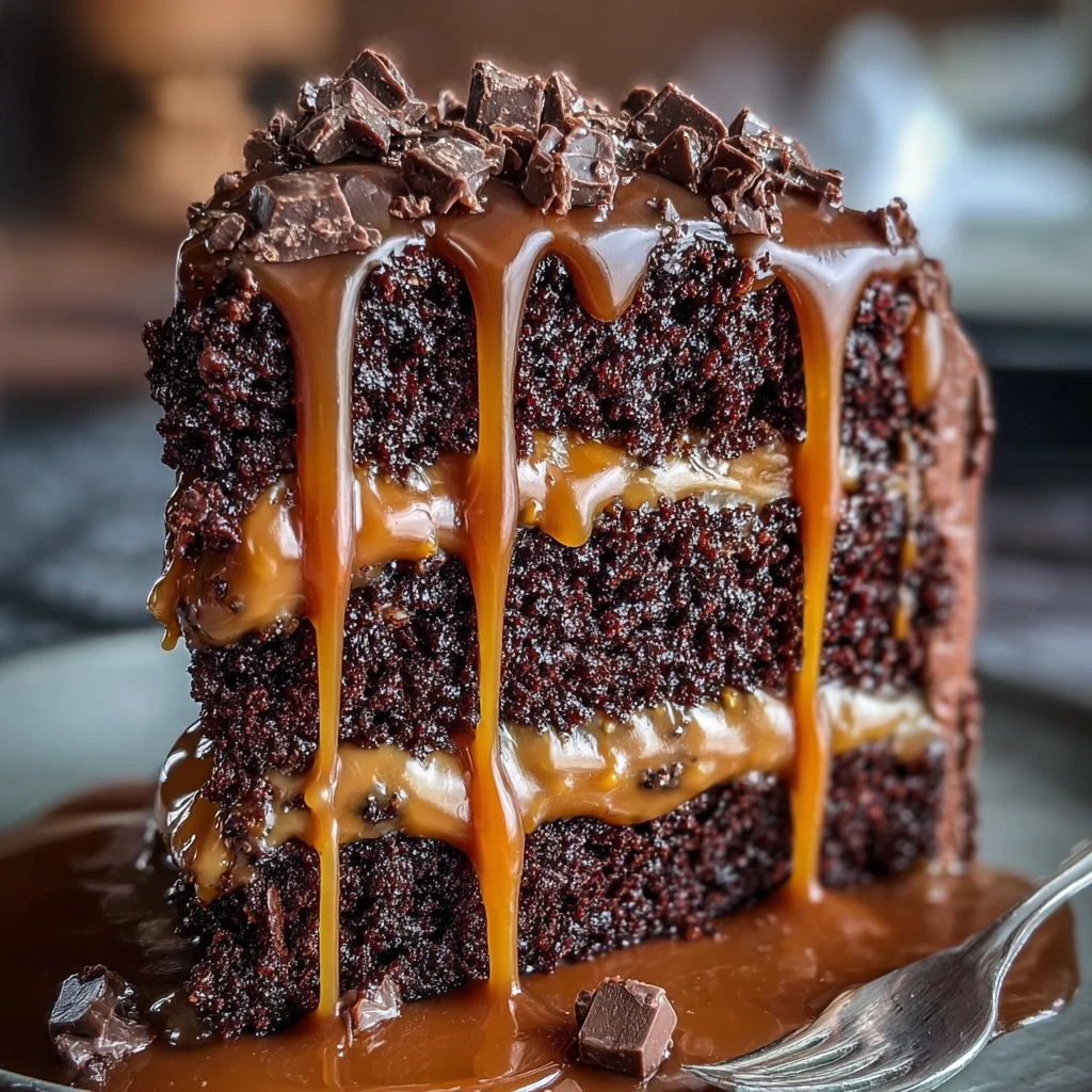 Chocolate Caramel Coffee Cake