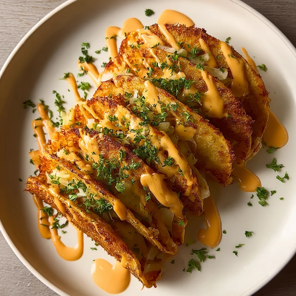 Crispy Chicken Alfredo Tacos