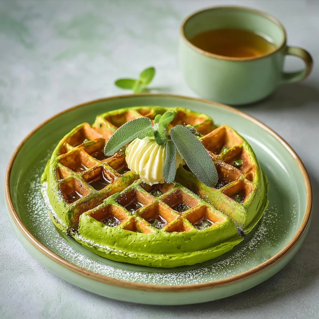 Crispy Pandan Waffles That Will Brighten Your Breakfast!