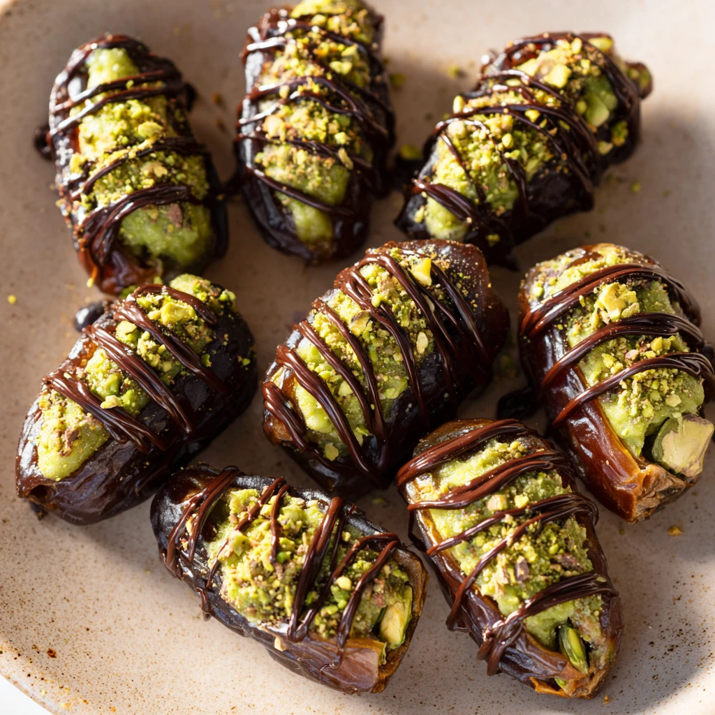 Dubai Chocolate Stuffed Dates