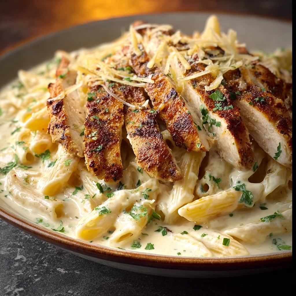 Grilled Chicken Alfredo Pasta