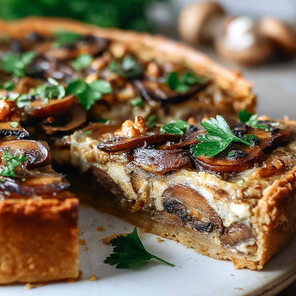 Irresistible Vegan Mushroom and Walnut Savory Cake Recipe