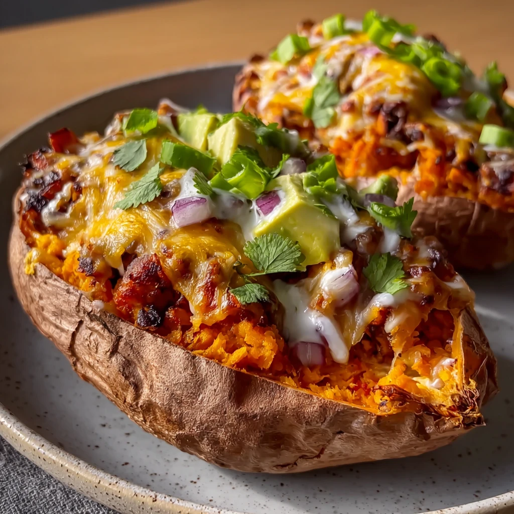Loaded Sweet Potato Boats