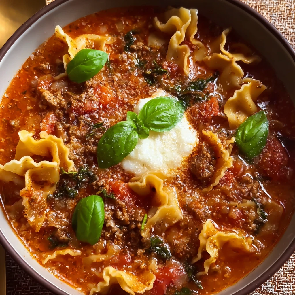 One-Pot Lasagna Soup
