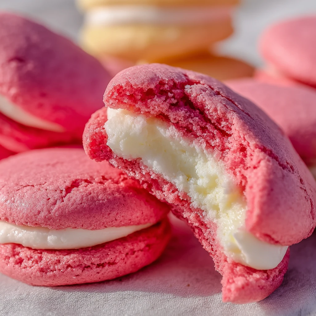 Pink Strawberry Cheesecake Cookies