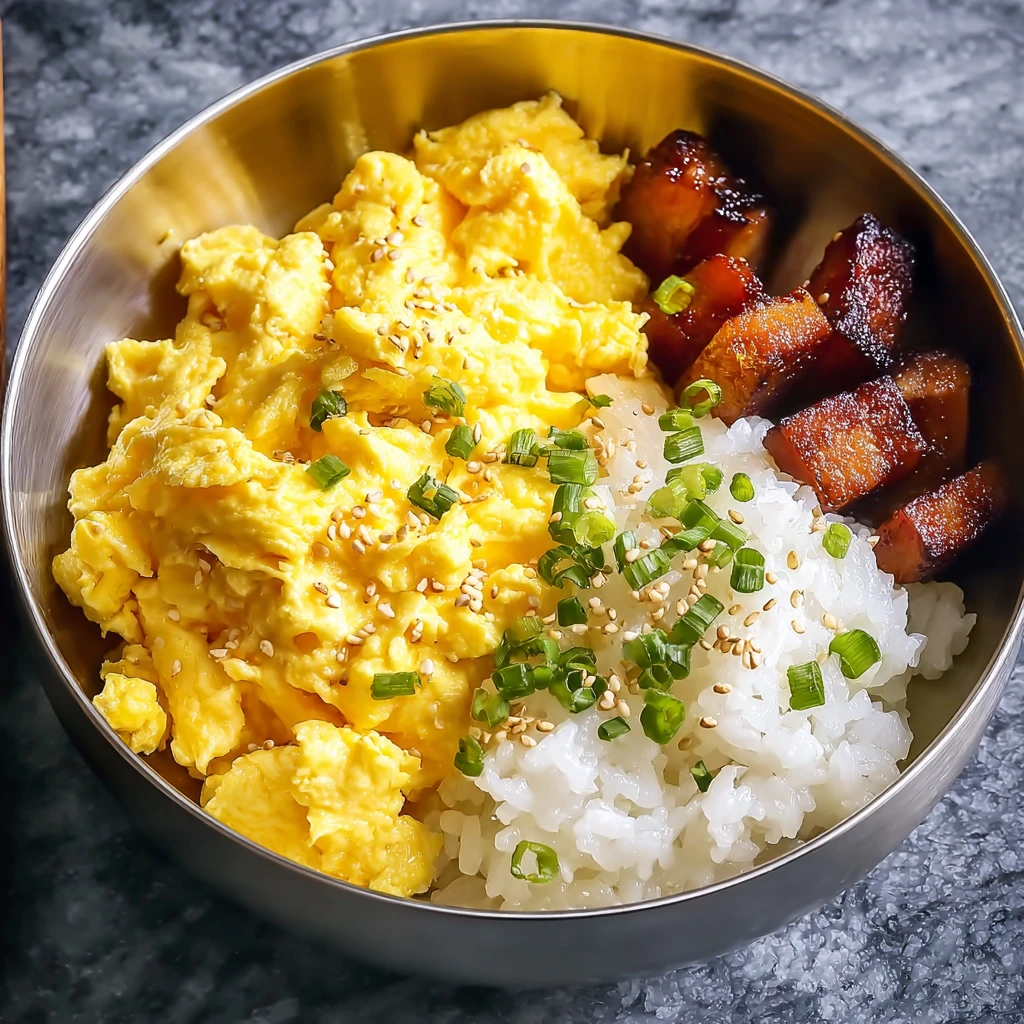 Quick Spam Eggs and Rice Recipe