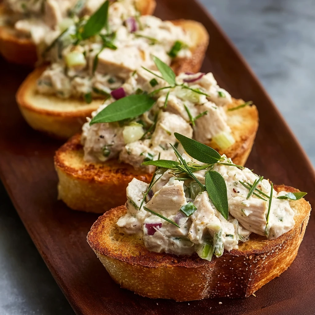 Tarragon Chicken Crostini
