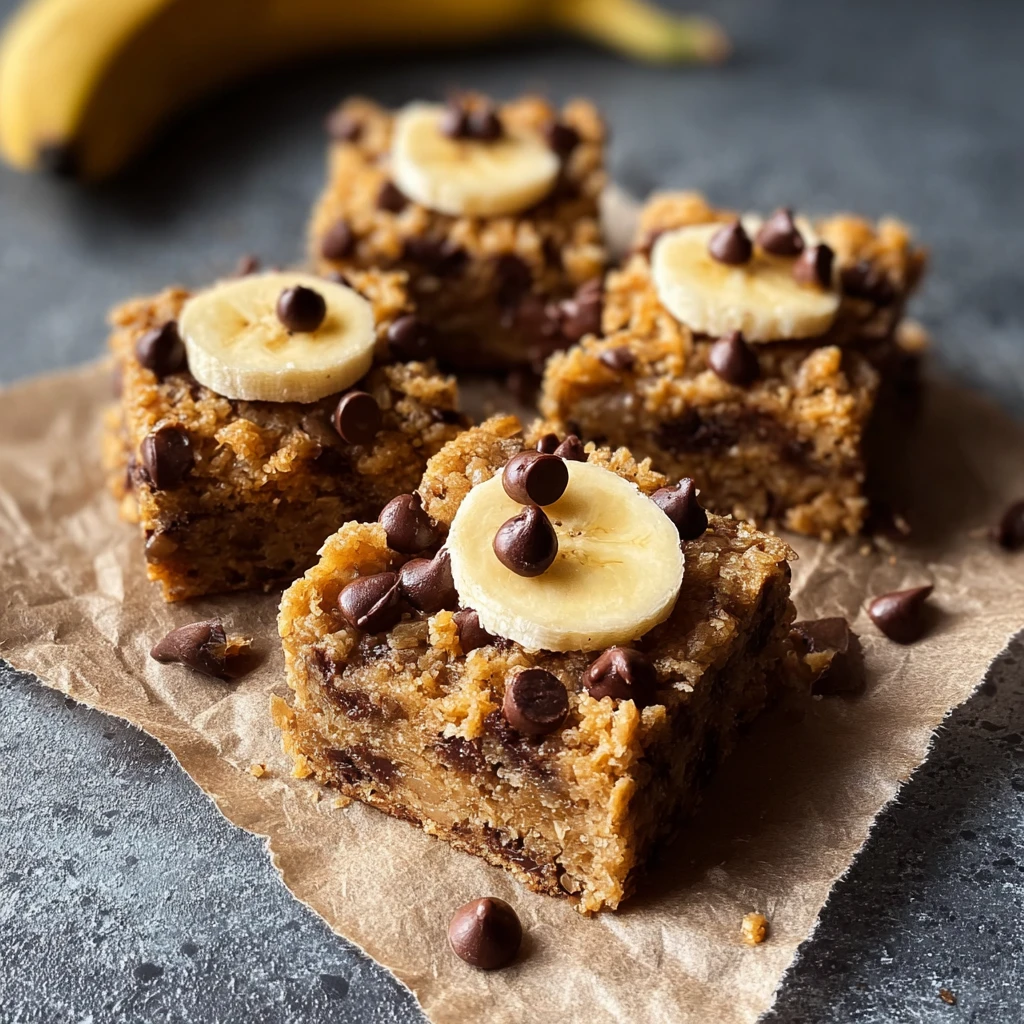 4 Ingredient PB Banana Bars