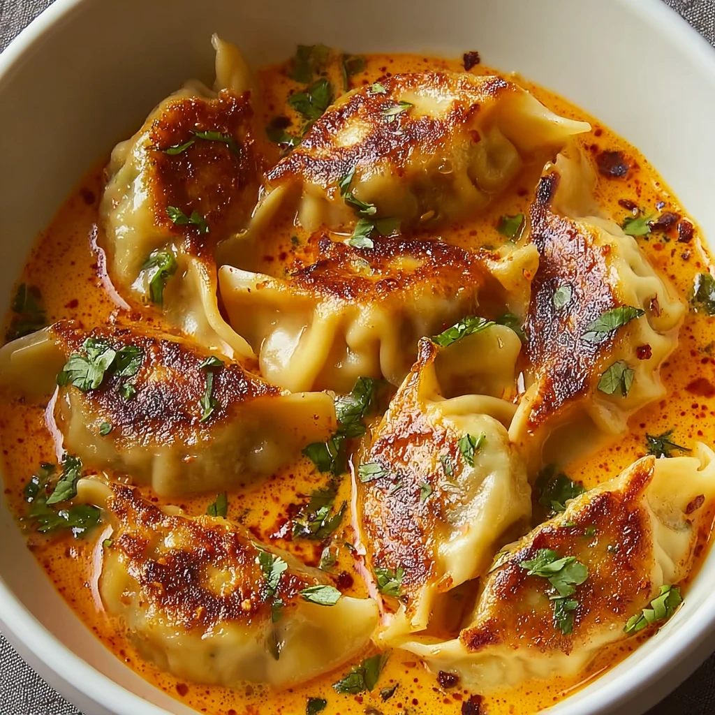 Baked Potstickers with Thai Curry
