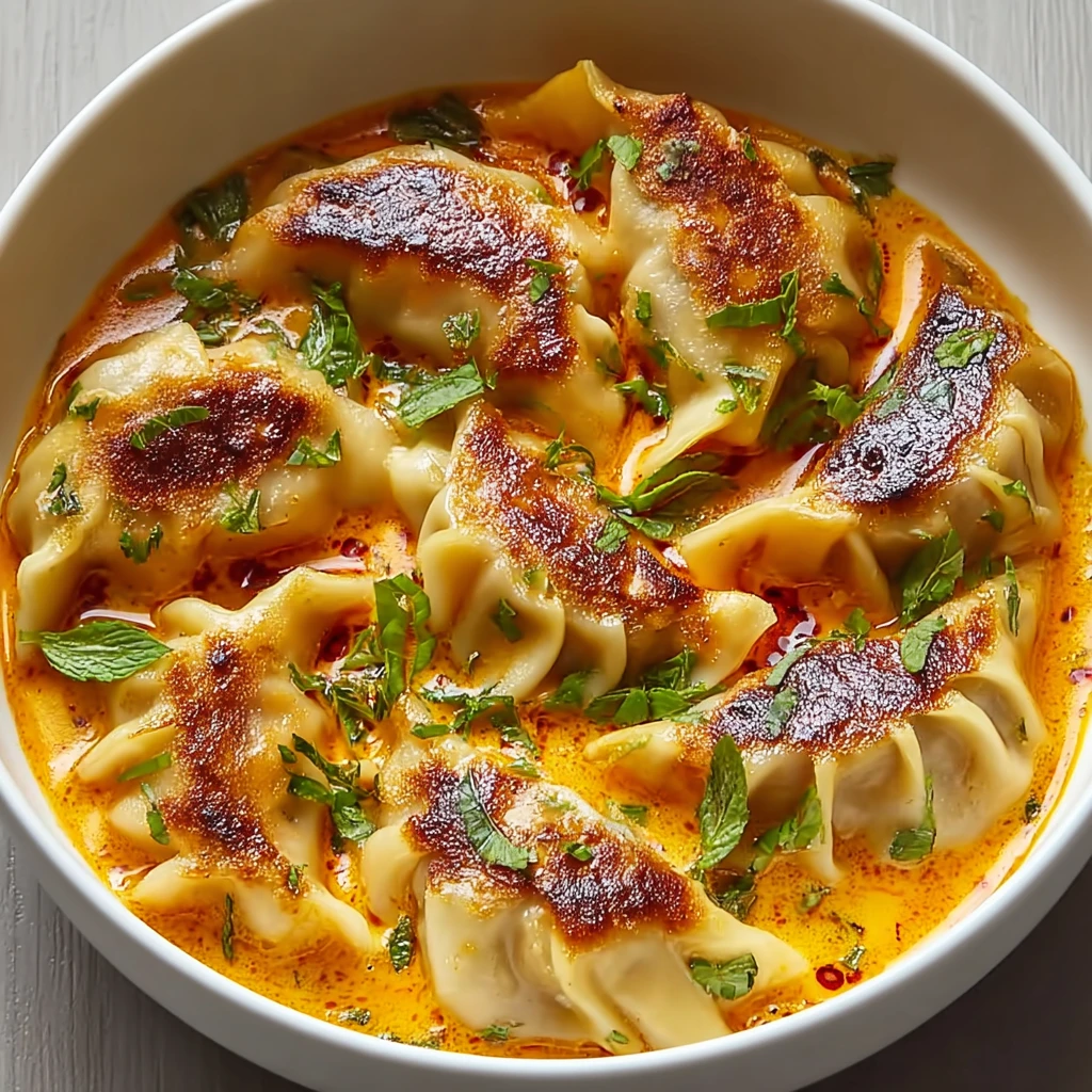 Baked Potstickers with Thai Curry