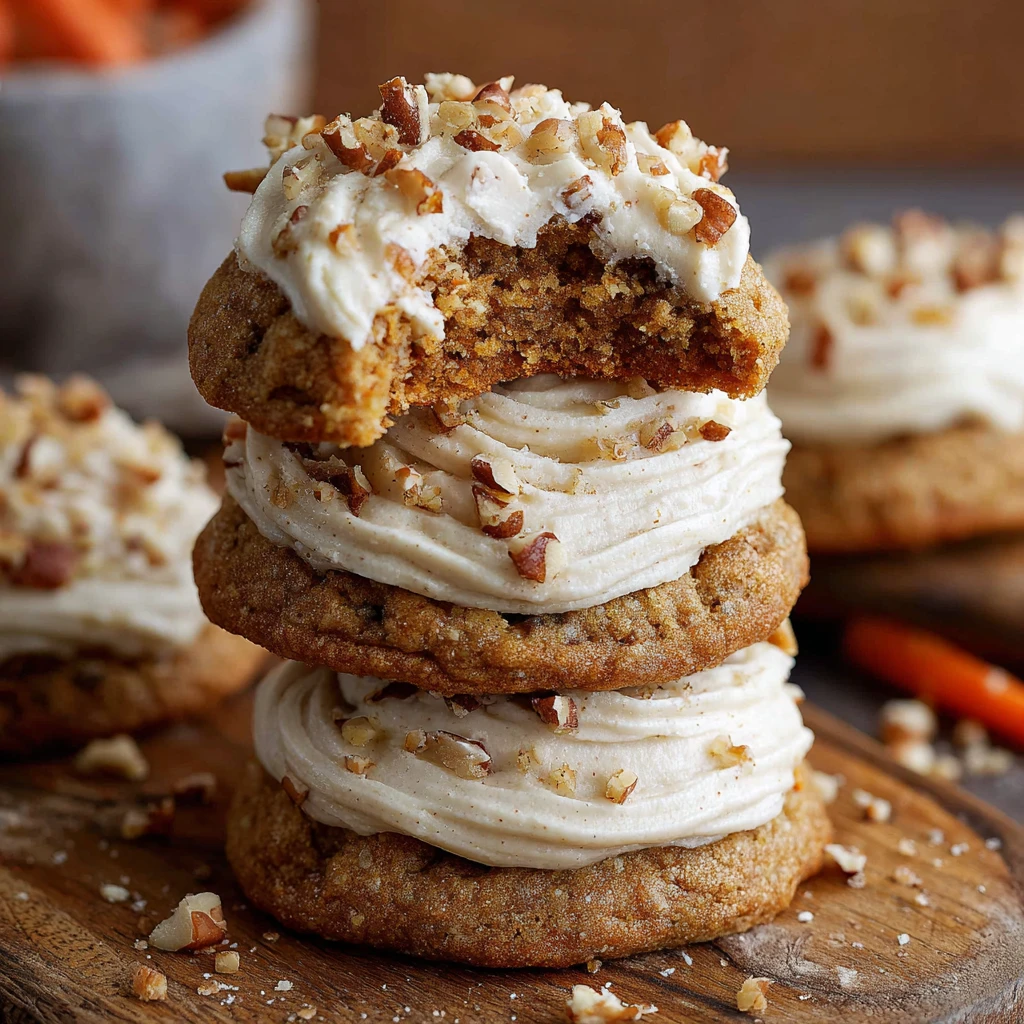 Carrot Cake Cookies (Ermine Frosting)