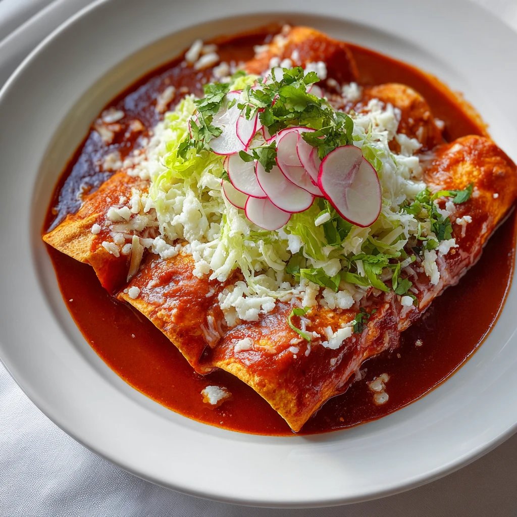 Chicken Enchiladas Rojas