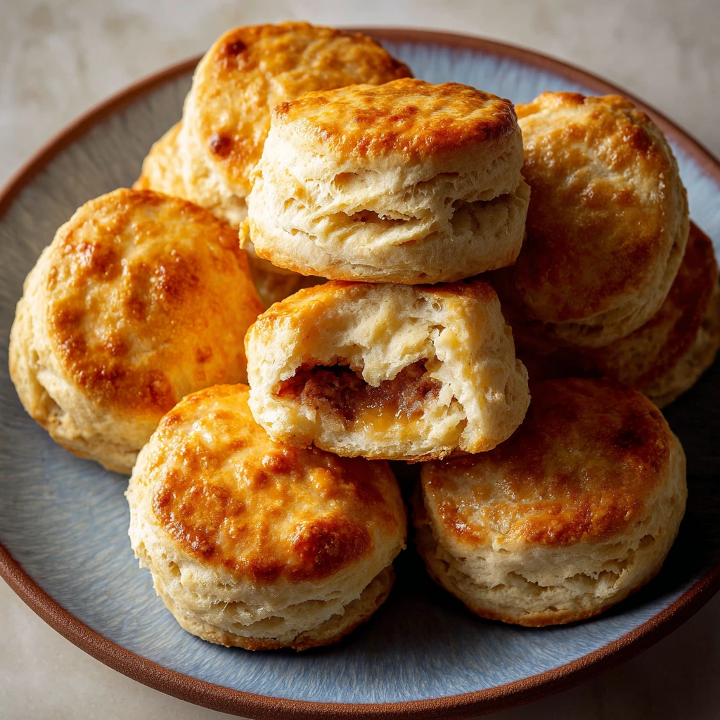 Chicken saussage biscuit