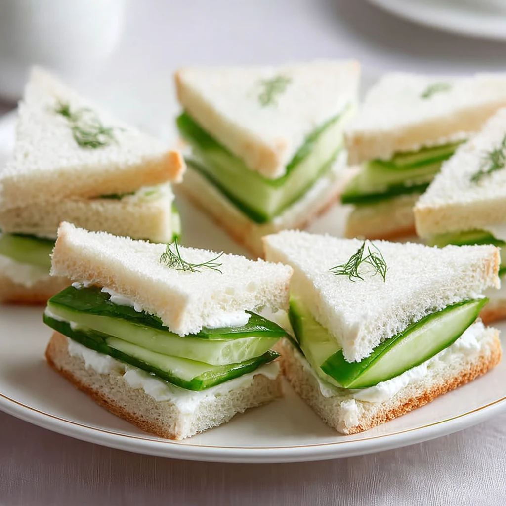 Classic Cucumber Tea Sandwiches: Delightfully Creamy Bites