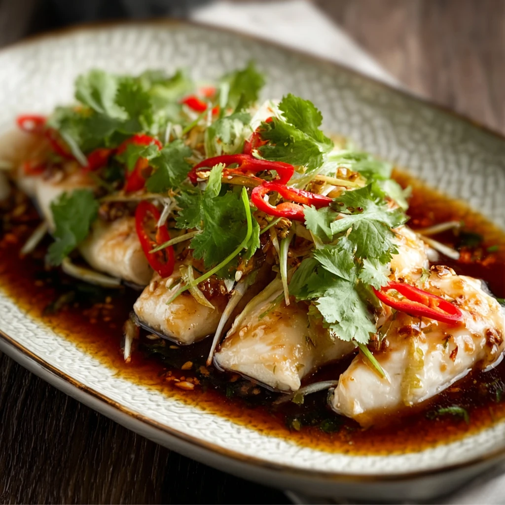 Delicious Chinese Steamed Fish with Savory Ginger Magic