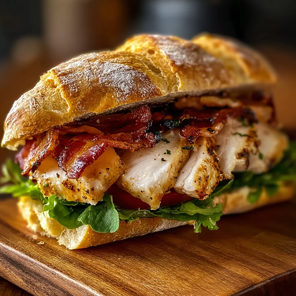 Grilled Chicken Cordon Bleu Sandwich