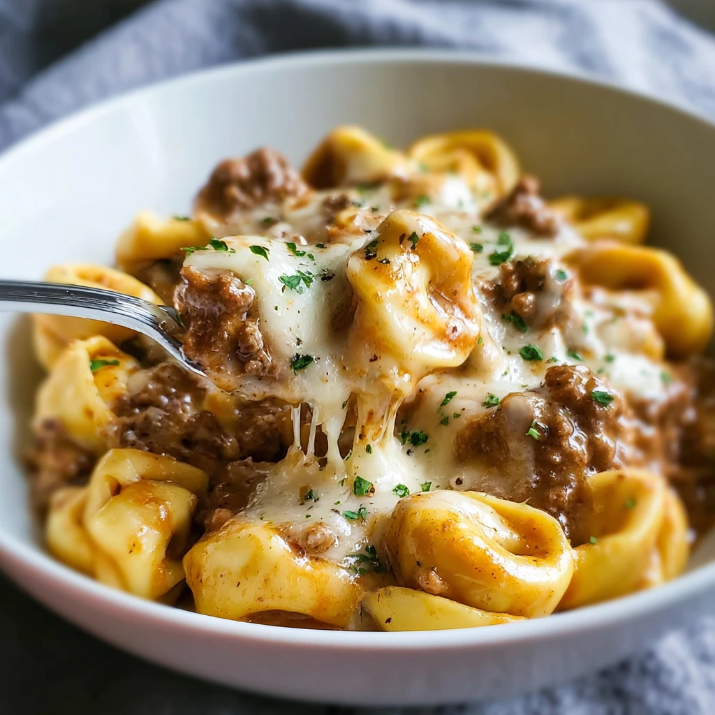 Irresistible Creamy Garlic Beef Tortellini for Weeknight Magic
