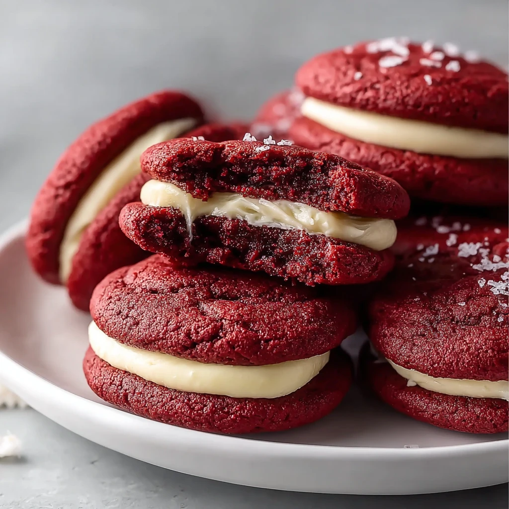 Irresistible Easy Cream Cheese Stuffed Red Velvet Cookies