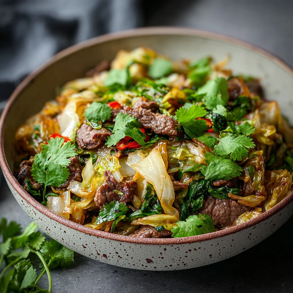 Keto Beef and Cabbage Stir-Fry