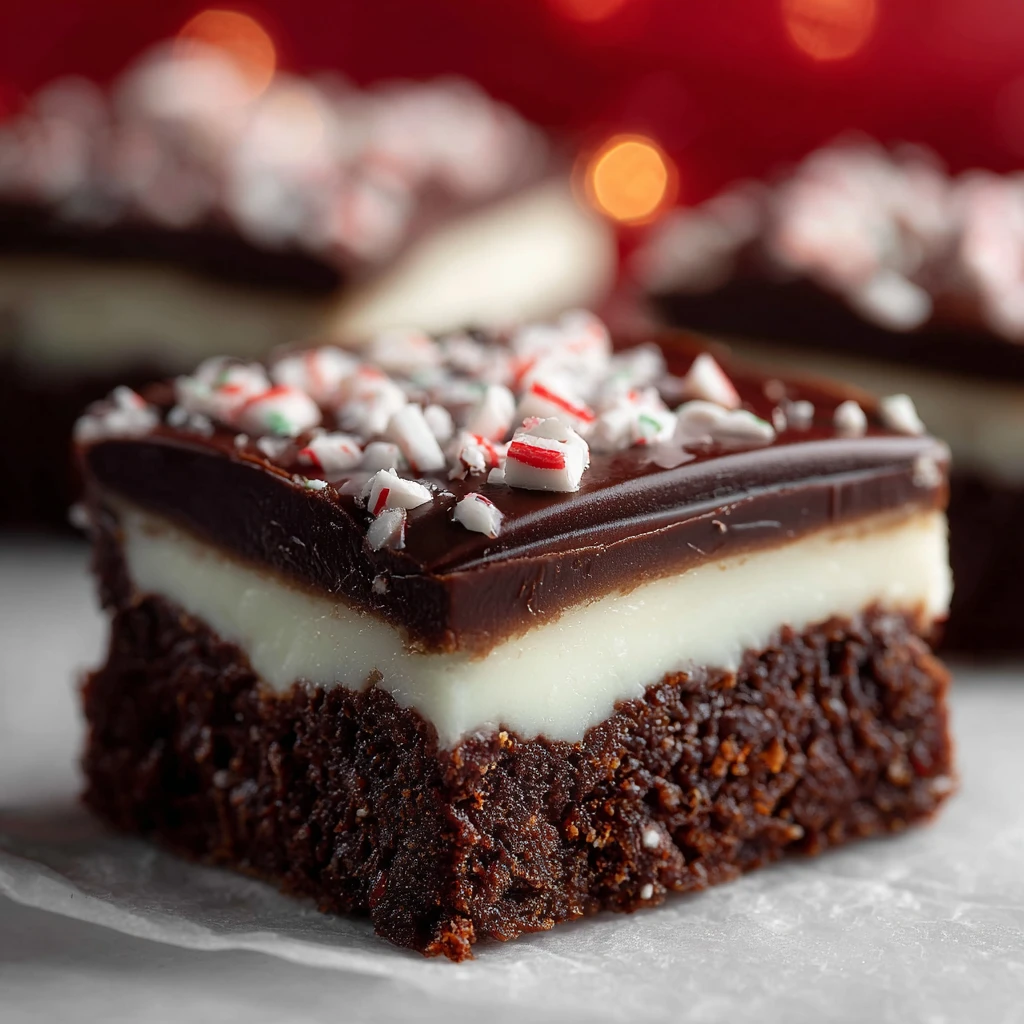Layered Peppermint Brownies