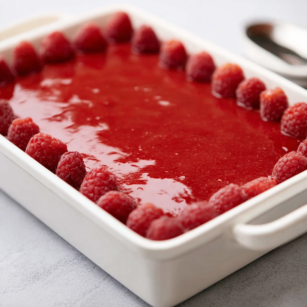 Raspberry Sauce Cake