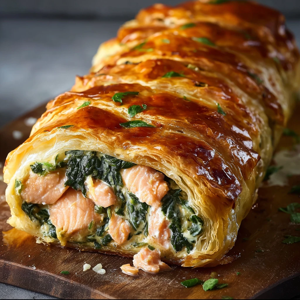 Salmon Spinach En Croute
