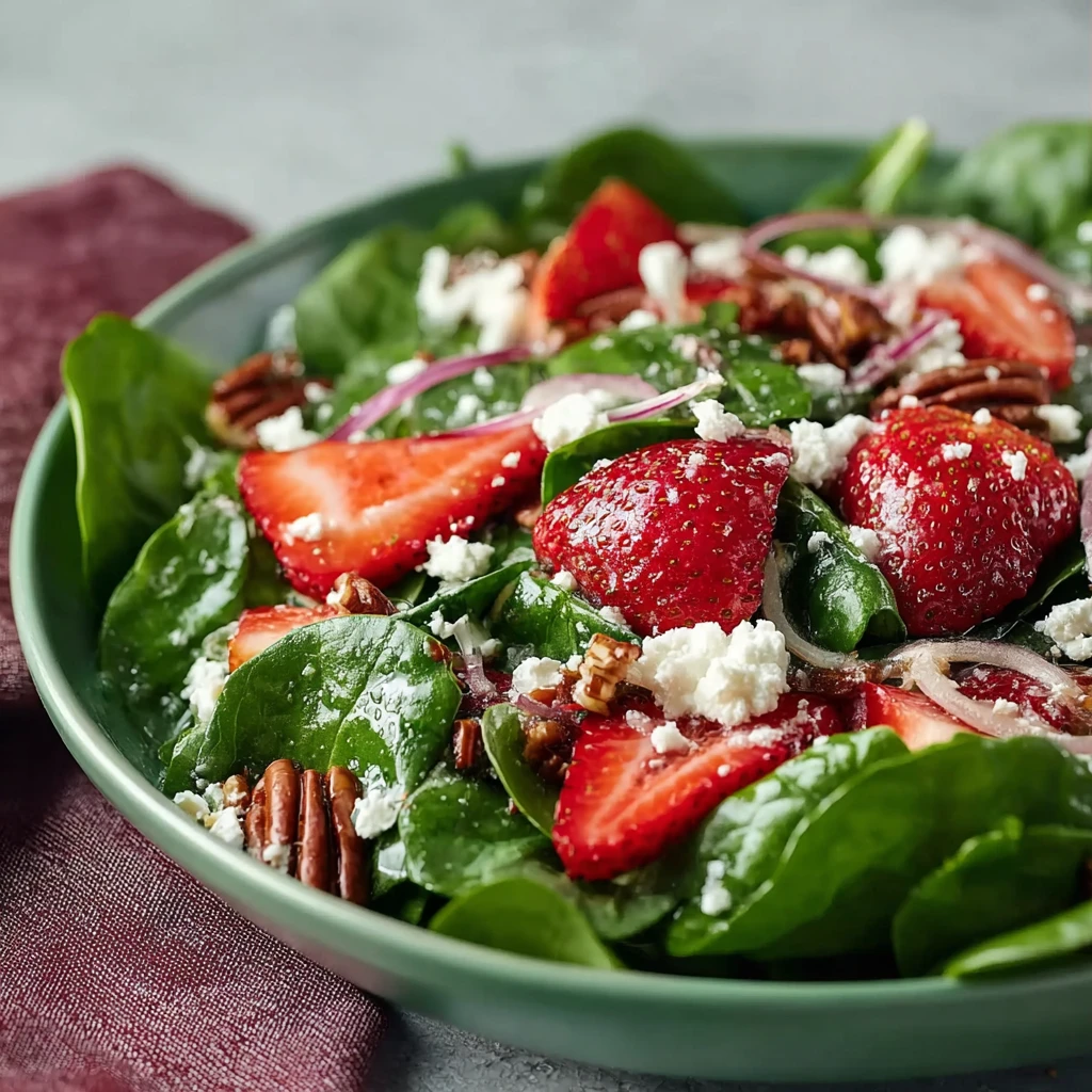 Strawberry Spinach Feta Salad