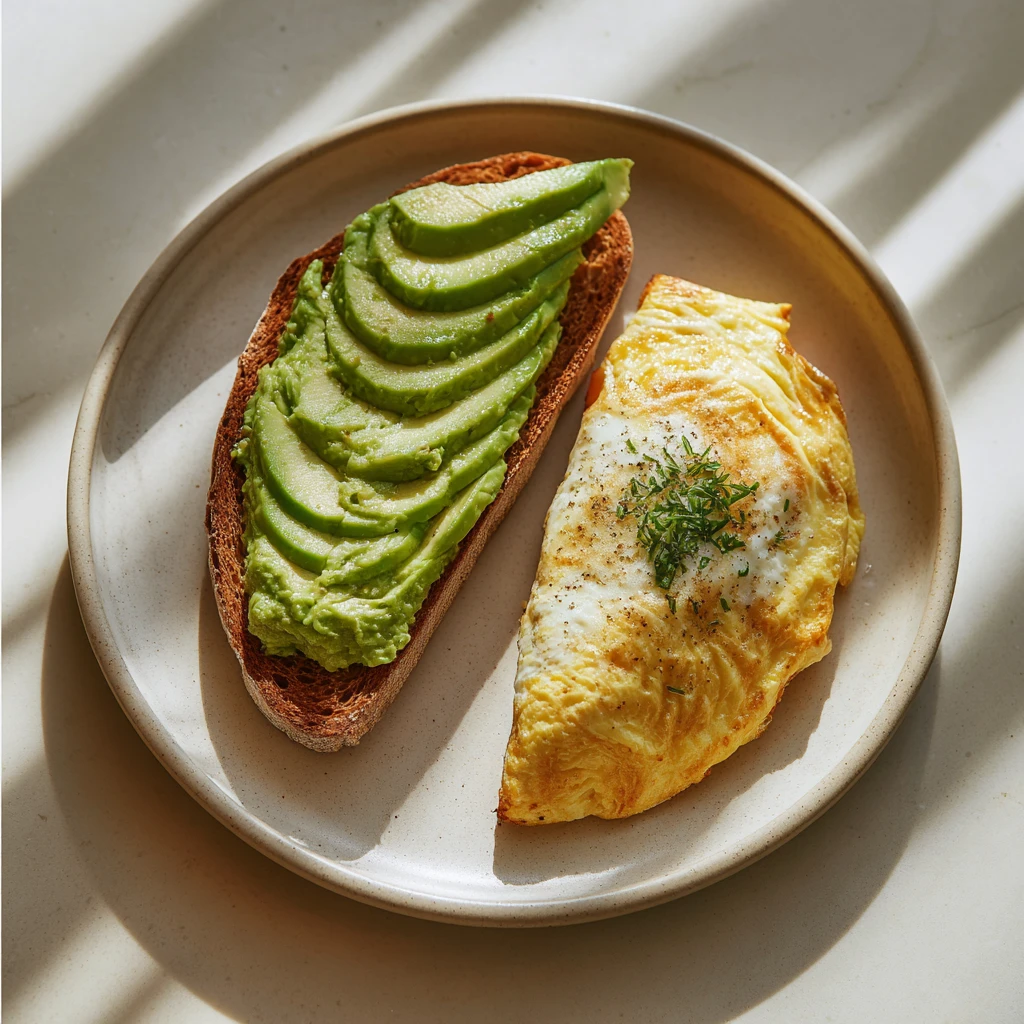 Toast Avocado with omelette
