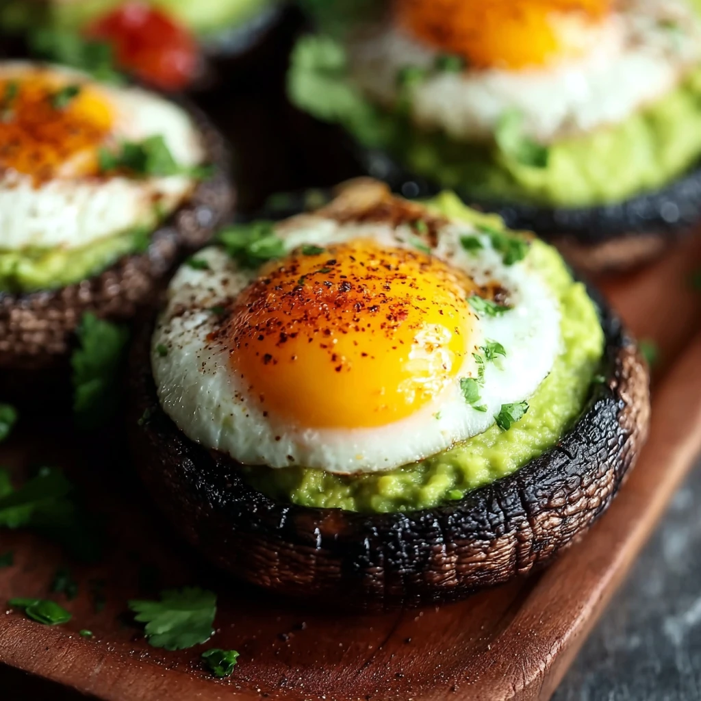 Avocado Egg Stuffed Mushrooms: Amazing 8-Step Breakfast Recipe