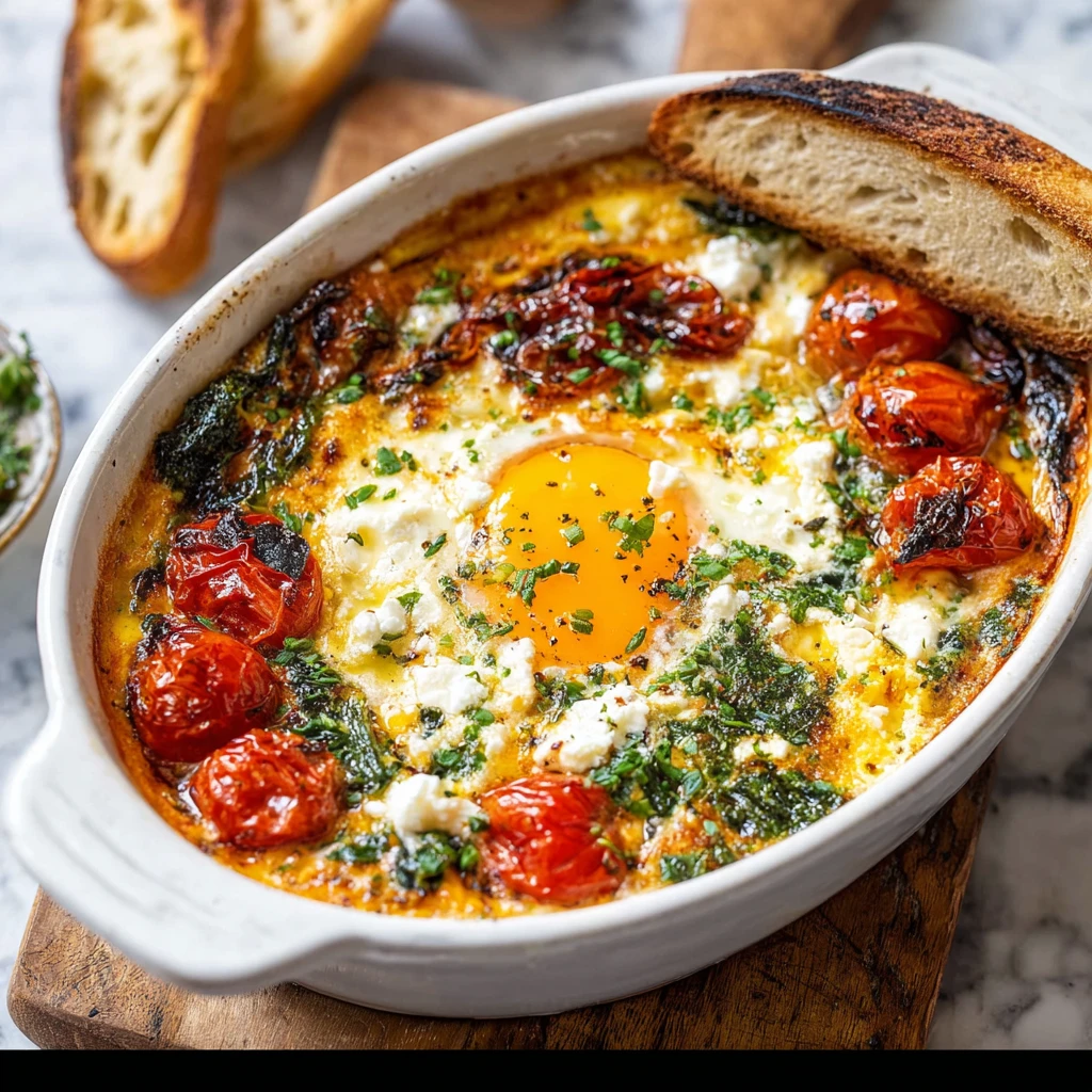 Baked Feta Eggs