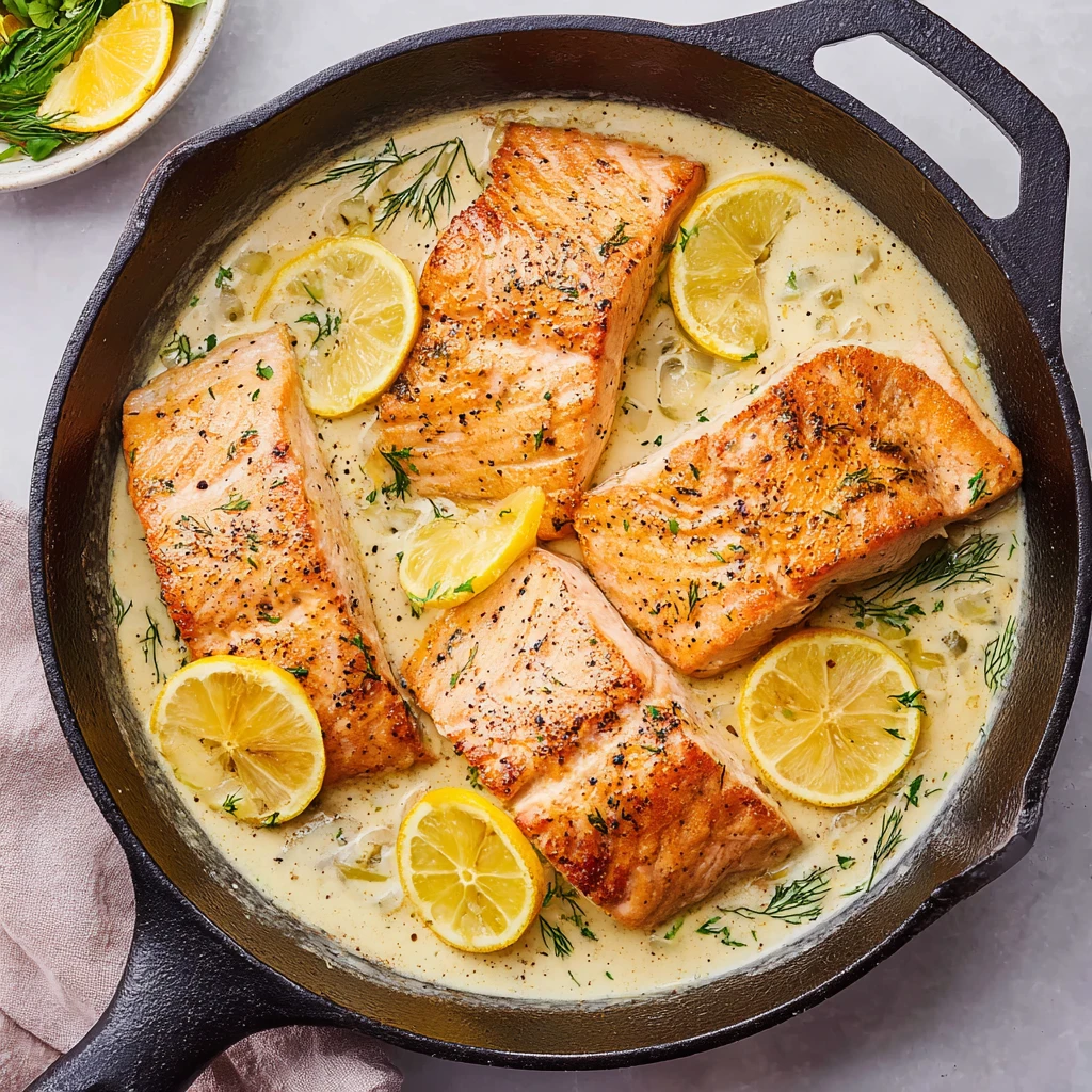 Salmon with Lemon Dill Sauce (15-Minute Meal)