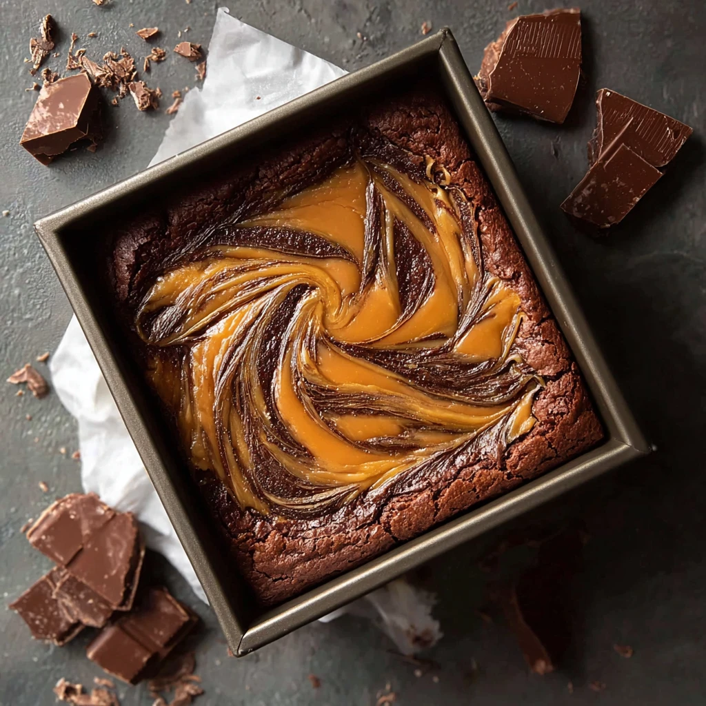 Fudgy Sourdough Caramel Brownies (Discard Recipe)