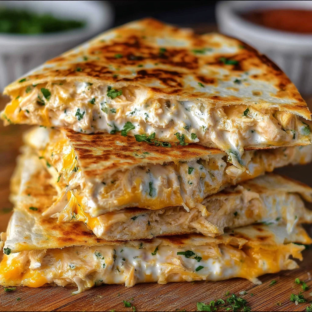 High Protein Chicken Ranch Quesadilla (Crispy Low-Carb)