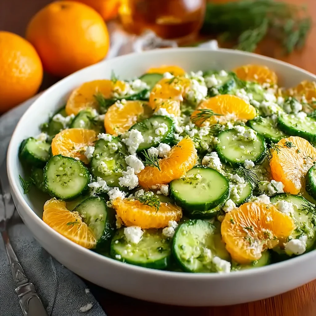 Fresh & Vibrant Irish Flag Clementine Cucumber Salad – A Stunning Festive Masterpiece