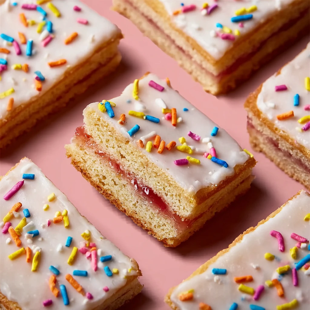 Poptart Cookie Bars: Soft, Chewy Strawberry-Filled Dessert Bars