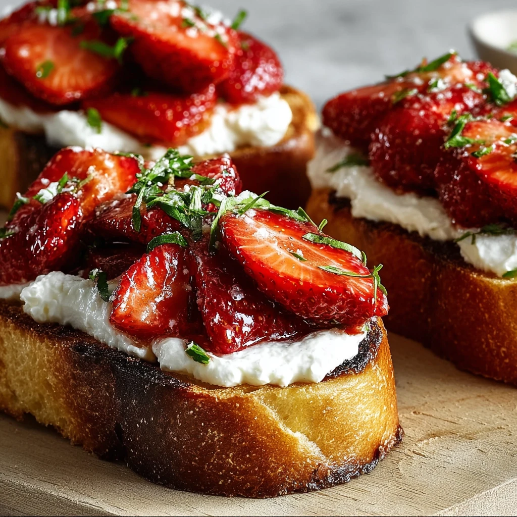 Roasted Strawberry Whipped Ricotta Toast – 4 Simple Steps