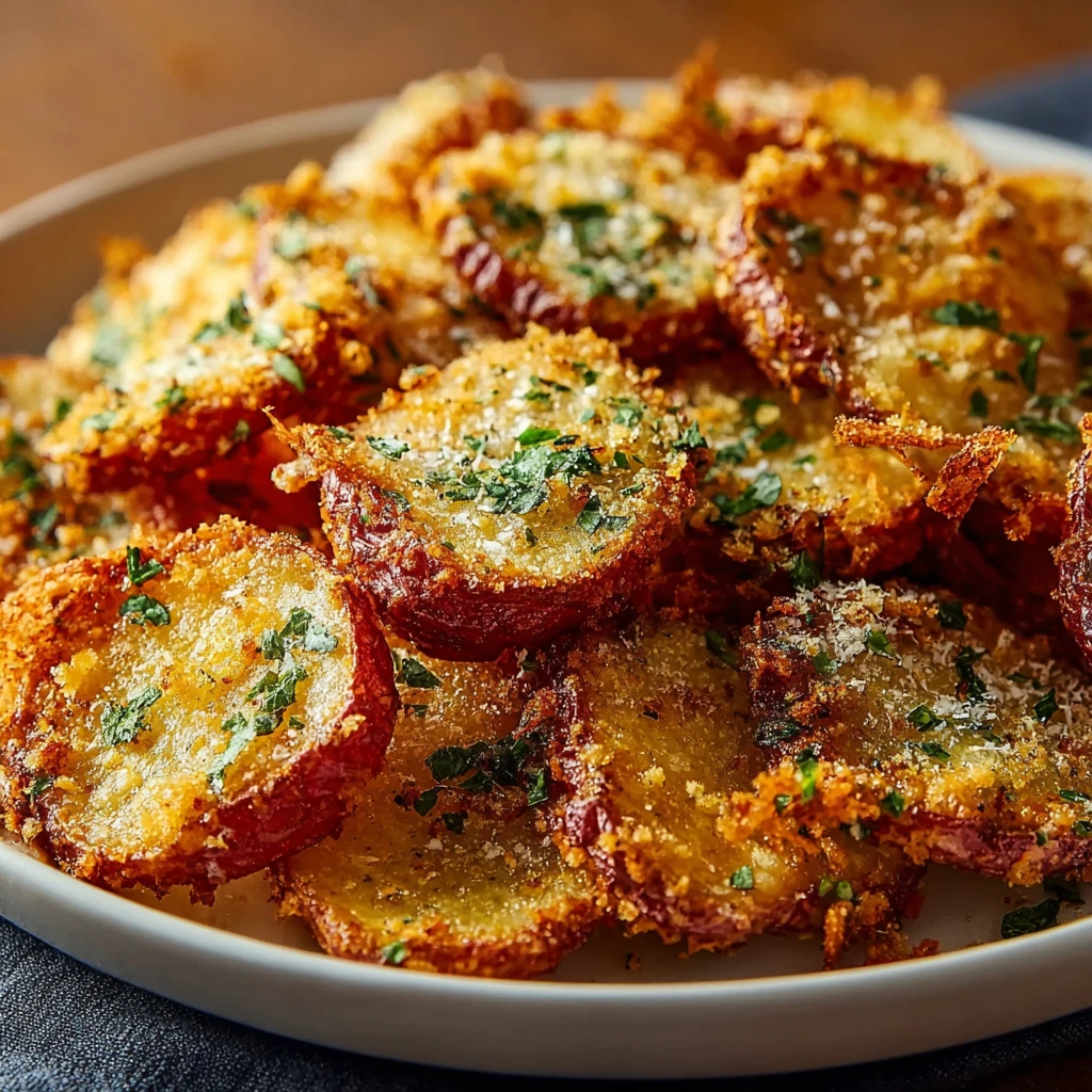 Viral Crispy Garlic Parmesan Crusted Potatoes